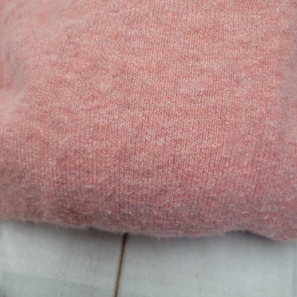 J. Crew supersoft yarn alpaca pink knit sweater V neck merino wool - Picture 9 of 11